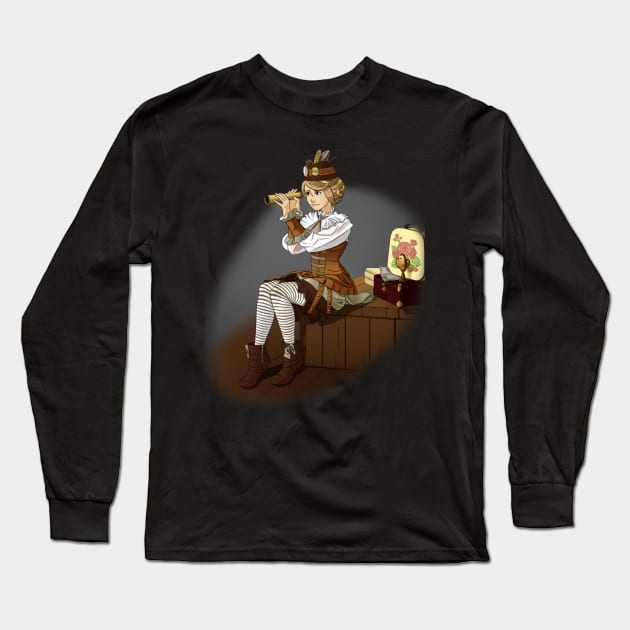 Steampunk Girl Long Sleeve T-Shirt by ChaneyAtelier